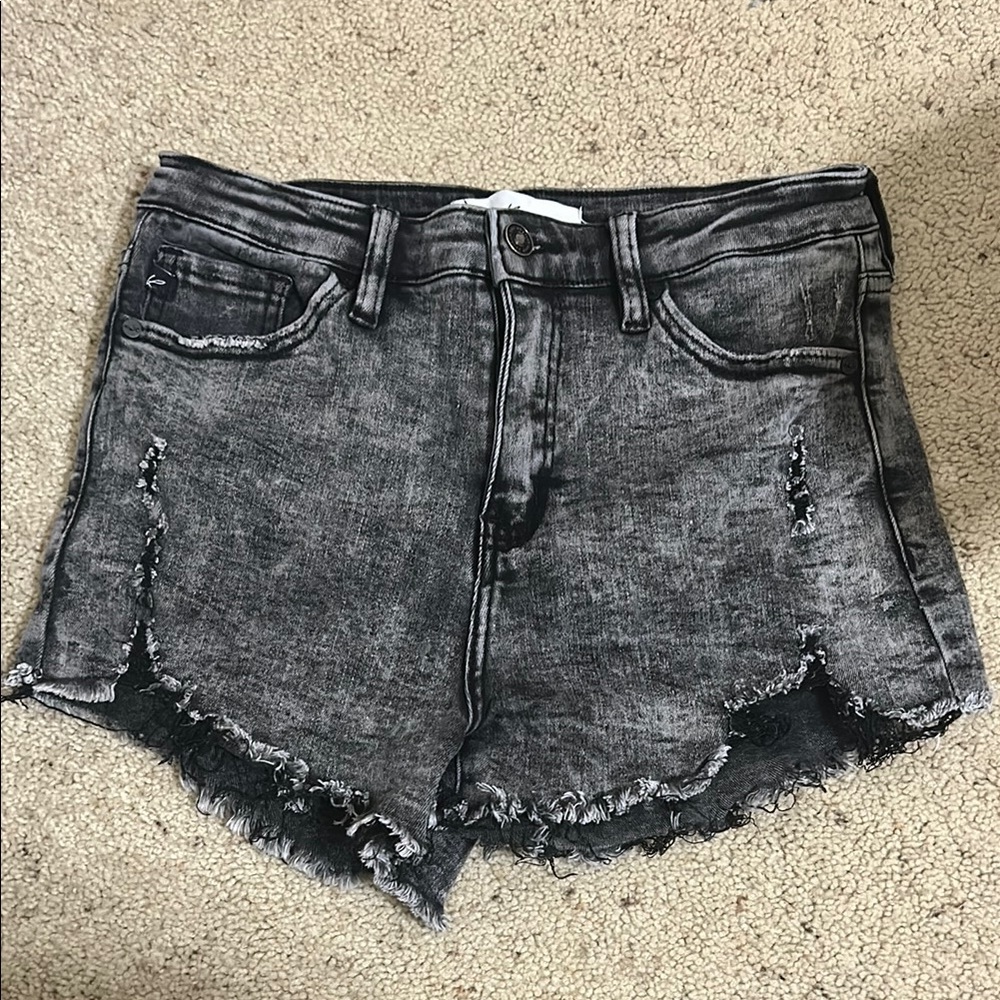 Women's Black Denim Shorts